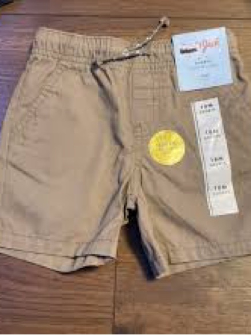 Cat & Jack Baby Tan Drawstring Shorts - 18 Months